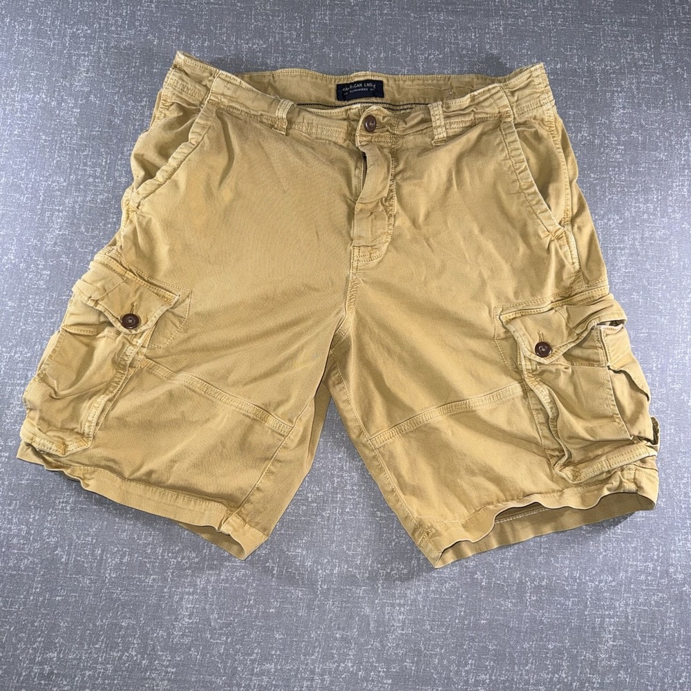 American Eagle Outfitters Shorts Mens 36 Beige Cargo 11 Inseam Canvas Casual